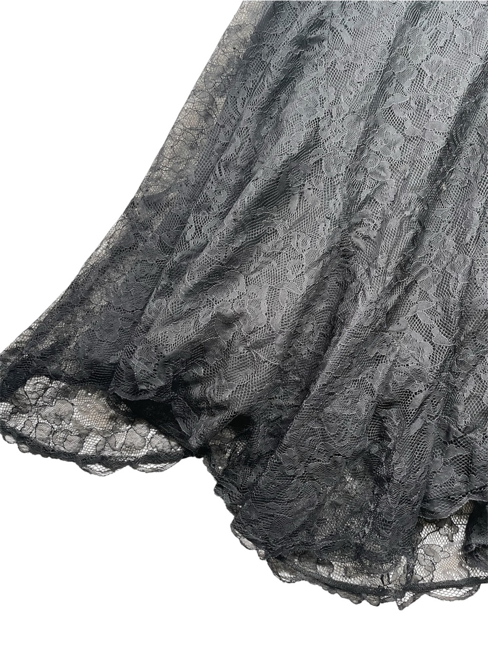 Lauren Ralph Lauren Black Lace Overlay Skirt Size 14 - Picture 2 of 7
